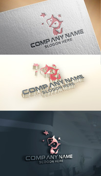 卡通小狐貍可愛logo