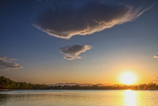 圆明园夕阳