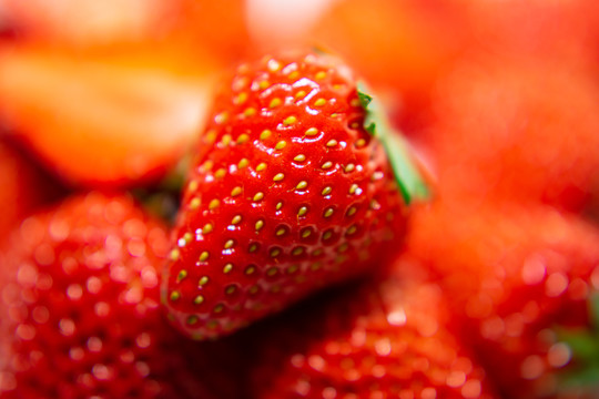 微距草莓