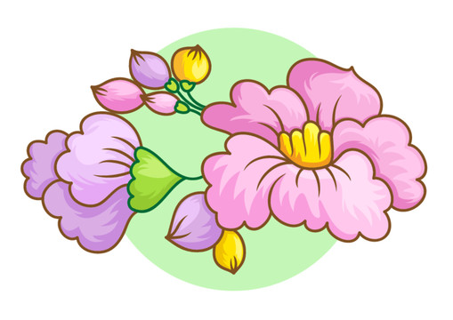 手繪鮮花