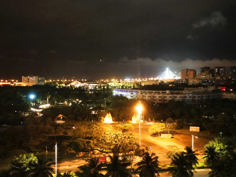 海南海口夜景实拍