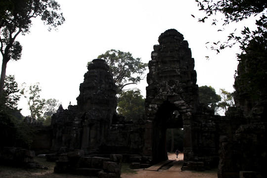 柬埔寨吴哥窟遗址佛塔