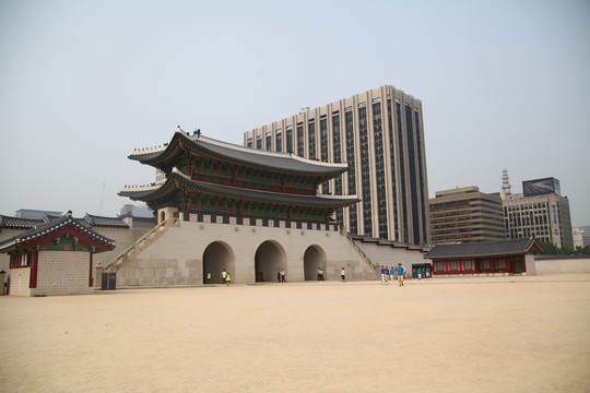 韩国首尔景福宫远眺