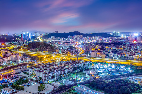 深圳龙岗城市夜景