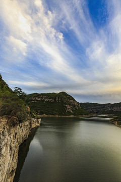 中国山西太原小塔村汾河湾风光