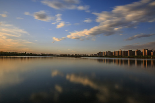 中国山西太原晋阳湖风光