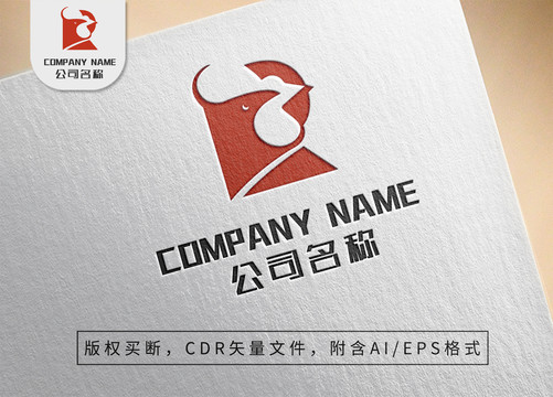 可爱狗狗logo标志设计