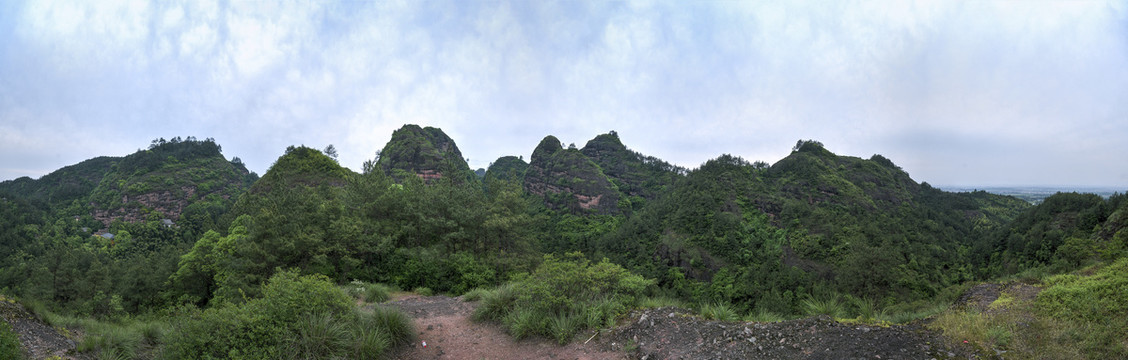 金华九峰山山脉全景风光