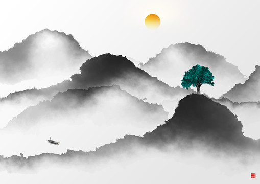 國畫山水