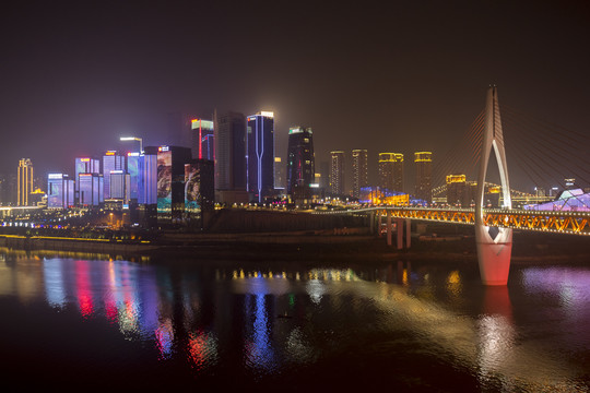 重庆千厮门大桥夜景