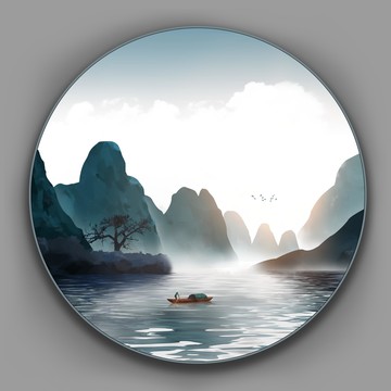 山水裝飾畫