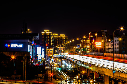 长春市亚泰大街高架桥夜景