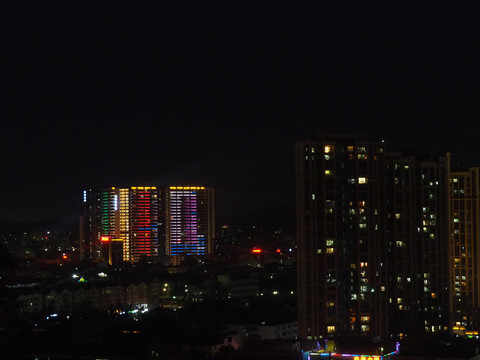 俯视城市夜景