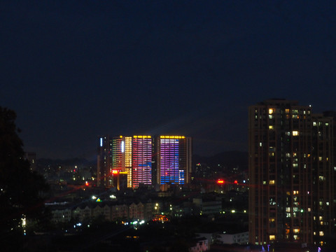 俯视城市夜景