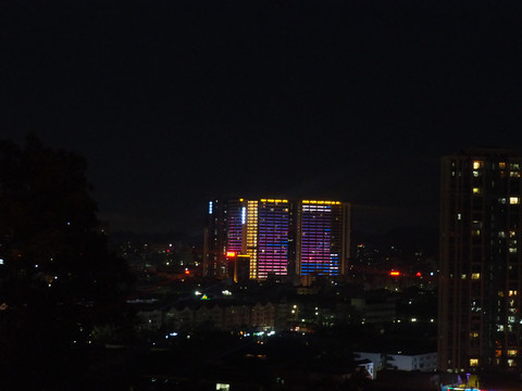 俯视城市夜景