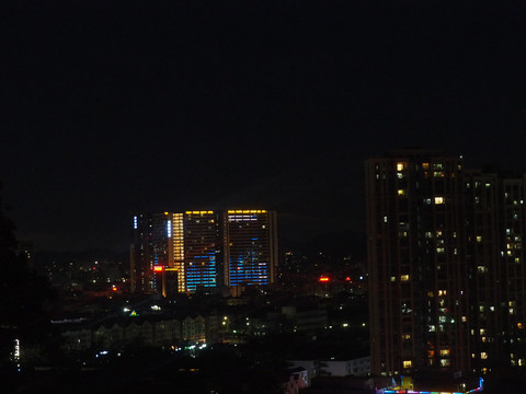 俯视城市夜景