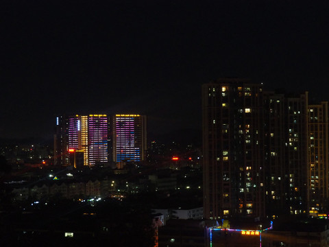 俯视城市夜景