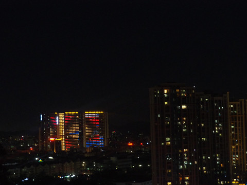 俯视城市夜景