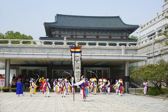 韩国景福宫农乐表演