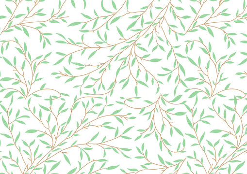 柳葉印花無縫循環(huán)數(shù)碼印花