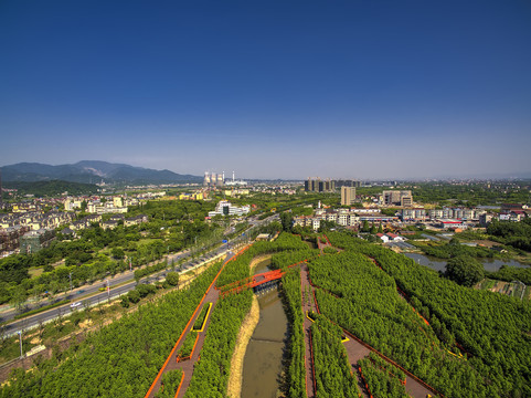 兰溪扬子江海锦城市生态公园航拍