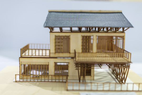 竹制模型房屋