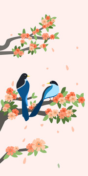 花間喜鵲