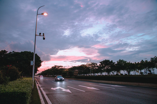 厦门环岛路晚霞