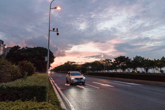 厦门环岛路晚霞