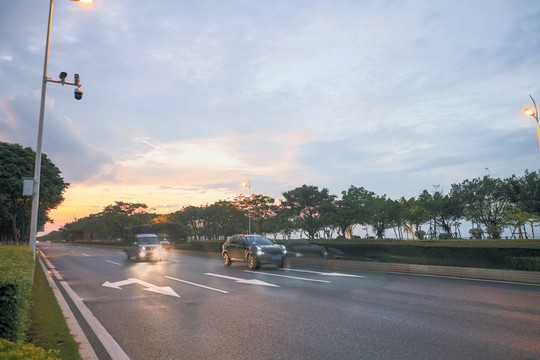 厦门环岛路晚霞