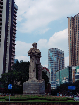 广州解放石像