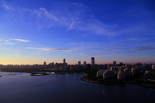 海口湾日出高清大景