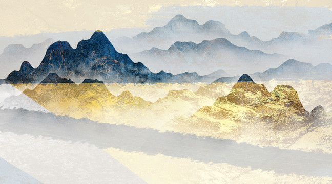 抽象山水画