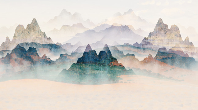 山水裝飾畫