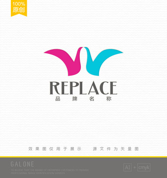 天鵝logo飛鳥logo