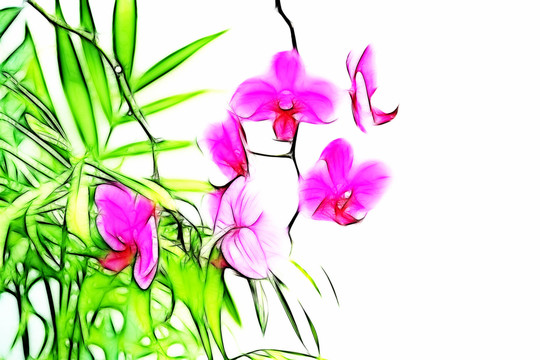 裝飾畫蘭花