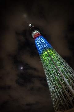 东京晴空塔skytree夜景
