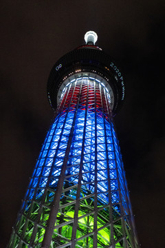 东京晴空塔skytree夜景