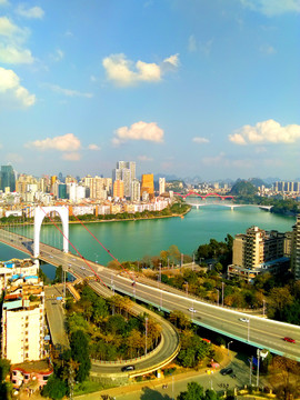 柳州市全景图