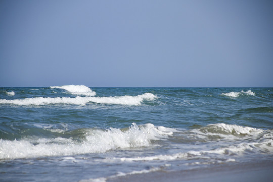 沙滩海浪花