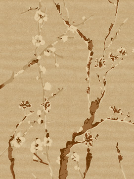 水墨梅花中式現代
