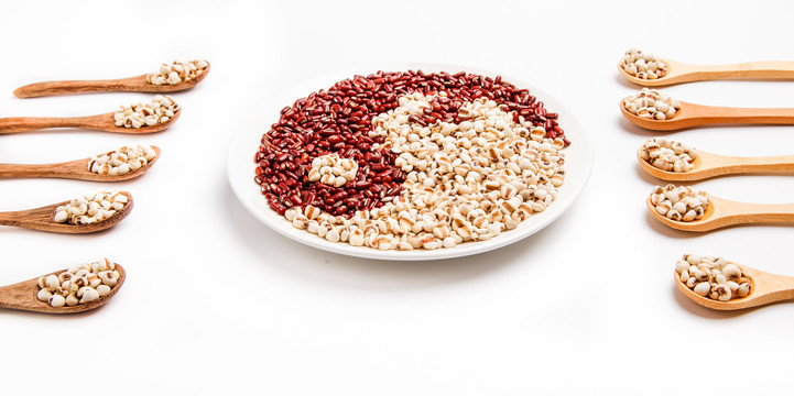 红豆薏米粥食材