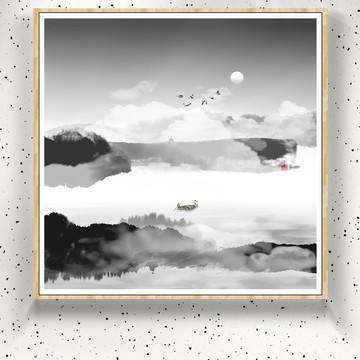 山水壁畫