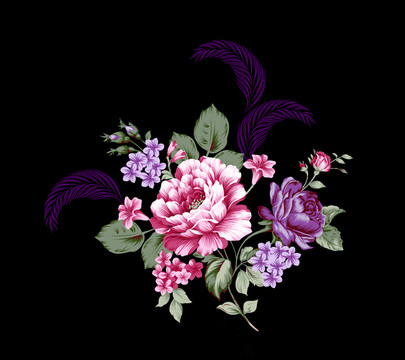 花團(tuán)錦簇牡丹