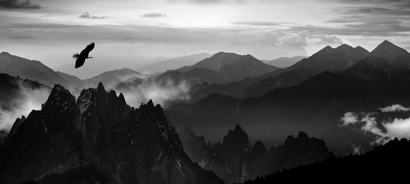 黑白山水畫(huà)