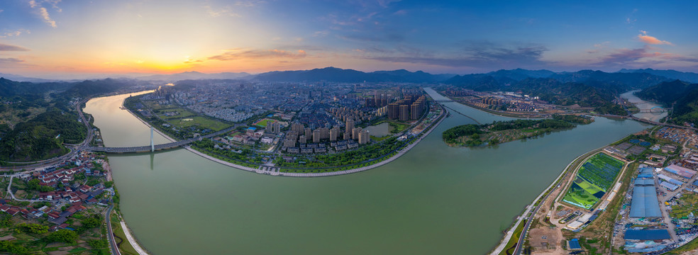 浙江丽水市全景