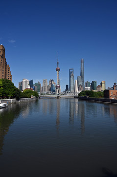 上海苏州河及陆家嘴建筑群