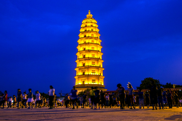 定州塔夜景