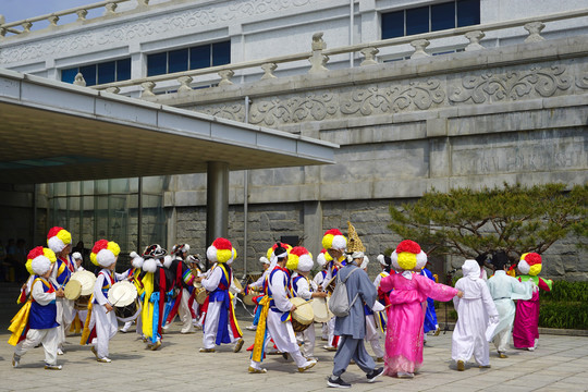 韩国景福宫农乐表演