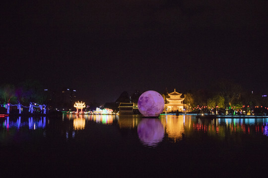 昆明大观楼夜景